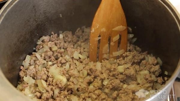 Рецепт: Суп из фарша - В казане