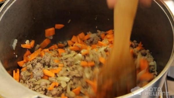 Рецепт: Суп из фарша - В казане