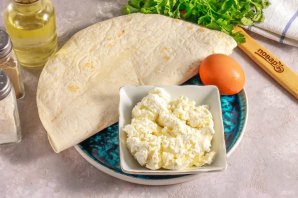 Хачапури из лаваша с творогом