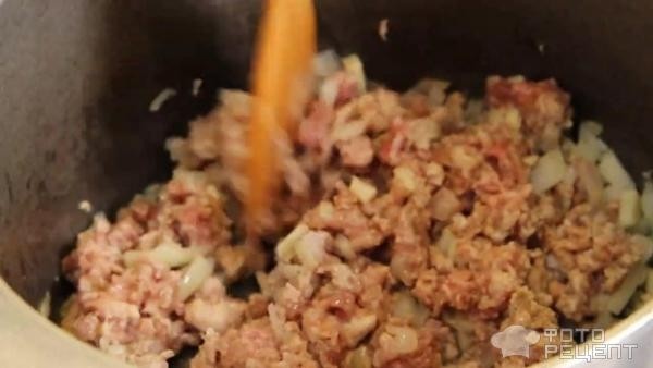 Рецепт: Суп из фарша - В казане