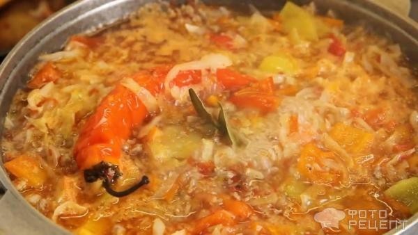 Рецепт: Суп из фарша - В казане