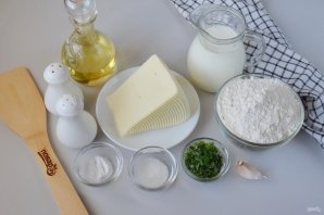 Лепешки с чесноком и сыром