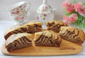 Постный пирог "Зебра"