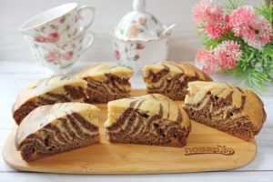 Постный пирог «Зебра»