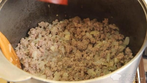 Рецепт: Суп из фарша - В казане