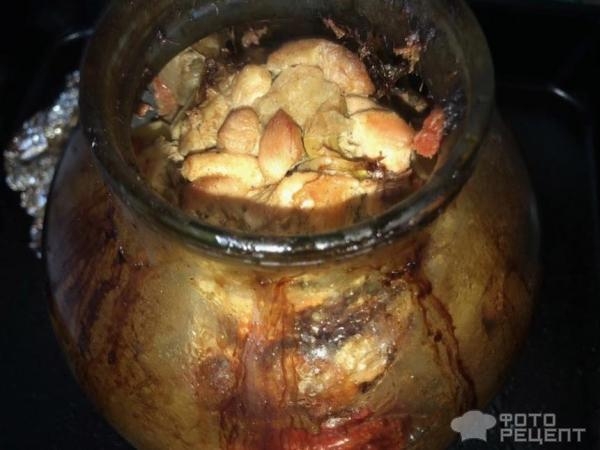 Рецепт: Запеченная курица с картошкой в трехлитровом балоне - В трёхлитровом баллоне.