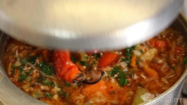 Рецепт: Суп из фарша - В казане