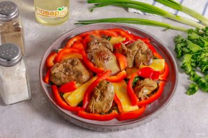 ПП салат с куриной печенью